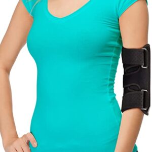 Elbow Splint Tendonitis Elbow Brace – Cubital Tunnel Brace for Sleeping - Tennis Elbow Support with Arm Compression Sleeve Elbow Immobilizer for Ulnar Nerve Brace Elbow Pain Men Women - Fits Most