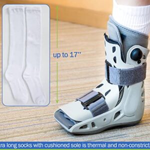 4 Packs High-Top Orthopedics Tube Socks for Fracture Boot Cast Replacement Socks Liner for Air Cam Walkers Boots Surgical Leg Cover