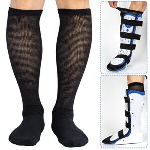 4 Packs High-Top Orthopedics Tube Socks for Fracture Boot Cast Replacement Socks Liner for Air Cam Walkers Boots Surgical Leg Cover