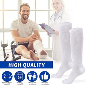 3 Pair Replacement Sock Liner Walking Boot Sock Breathable Socks for Compression Walking Boot Walker Brace Cast Boot Women and Men, One Size Fits Most, Black, Gray, White