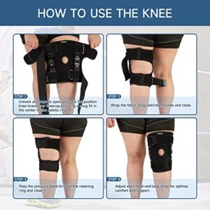 Hocafer Plus Size Knee Brace XL-8XL,Stable Support of The Decompression Knee, Effective Relief of ACL, Arthritis, Meniscus Tear, Tendinitis Pain, Adjustable Compression Band, Suitable for Men and Women (XL-2XL)