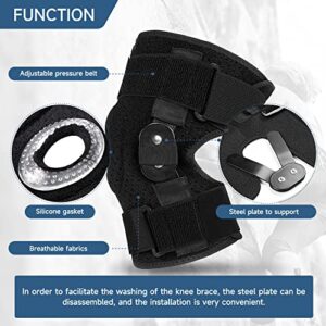 Hocafer Plus Size Knee Brace XL-8XL,Stable Support of The Decompression Knee, Effective Relief of ACL, Arthritis, Meniscus Tear, Tendinitis Pain, Adjustable Compression Band, Suitable for Men and Women (XL-2XL)