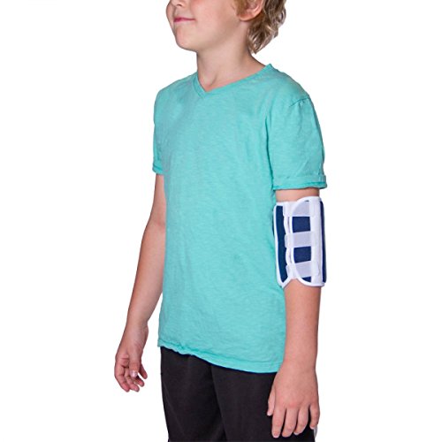 BraceAbility Pediatric Elbow Immobilizer - Arm Restraint Brace and Extension Splint to Keep Arm Straight for Toddlers / Children / Kids (Small)