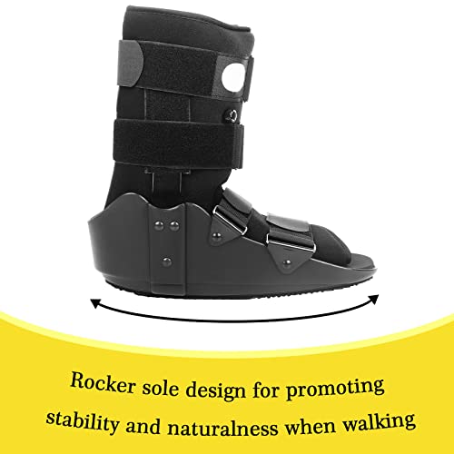 Jewlri Short Air Walker Fracture Boot Walking Protection Boot Inflatable with Aluminum Brackets for Broken Foot Fractures Sprains fits Left or Right Foot Ankle Medium