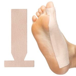 zentoes turf toe t-straps – 10 pack moleskin splints for big toe injuries – adhesive toe straighteners