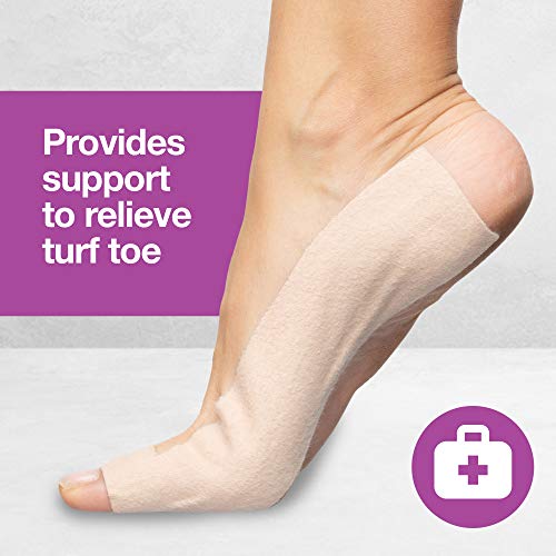 ZenToes Turf Toe T-Straps - 10 Pack Moleskin Splints for Big Toe Injuries - Adhesive Toe Straighteners