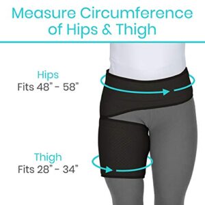 Vive Groin and Hip Brace - Sciatica Wrap for Men and Women - Compression Support for Nerve Pain Relief - Thigh, Hamstring Recovery for Joints, Flexor Strains, Pulled Muscles