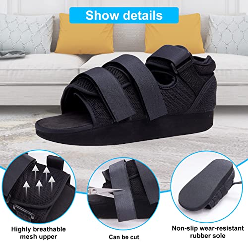 GHORTHOUD Post op Shoes for Broken Toe Medical Walking shoes Cast Foot Brace for Foot Surgery Operation,Fracture or Ulcer（Medium