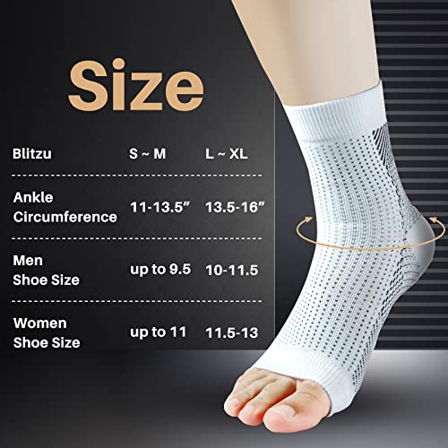 3pairs Neuropathy socks, Ankle brace Socks and Tendonitis compression socks,For Pain Relief and Plantar Fasciitis for women and man,Ankle compression sleeve for ankle swelling(L/XL-white-3pairs)