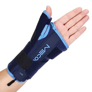 willcom wrist and thumb spica splint brace, carpal tunnel syndrome support, de quervain’s tenosynovitis, hand stabilizer for arthritis, tendonitis, pain relief, sprains forearm support cast (m, left hand)