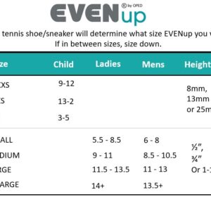 EVENup Shoe Balancer/Leveler - SMALL (fits MEN US size 6 to 8, WOMEN US size 5 to 8-1/2)