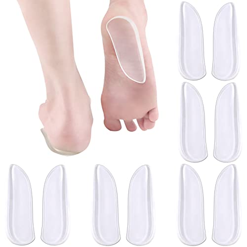 5 Pairs Medial & Lateral Heel Wedge Silicone Insoles - Corrective Adhesive Shoe Inserts for Foot Alignment, Knock Knee Pain, Bow Legs, Osteoarthritis for Men and Women