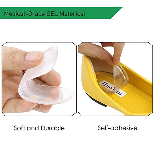 5 Pairs Medial & Lateral Heel Wedge Silicone Insoles - Corrective Adhesive Shoe Inserts for Foot Alignment, Knock Knee Pain, Bow Legs, Osteoarthritis for Men and Women