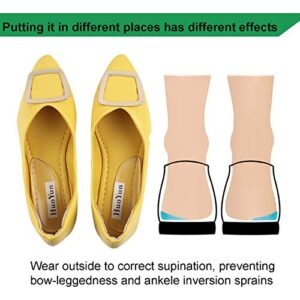 5 Pairs Medial & Lateral Heel Wedge Silicone Insoles - Corrective Adhesive Shoe Inserts for Foot Alignment, Knock Knee Pain, Bow Legs, Osteoarthritis for Men and Women