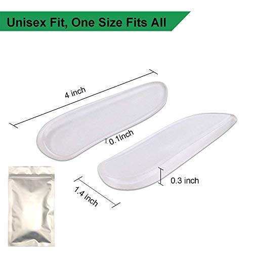 5 Pairs Medial & Lateral Heel Wedge Silicone Insoles - Corrective Adhesive Shoe Inserts for Foot Alignment, Knock Knee Pain, Bow Legs, Osteoarthritis for Men and Women