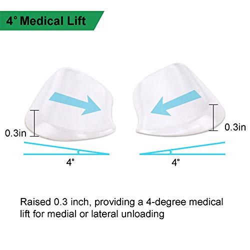 5 Pairs Medial & Lateral Heel Wedge Silicone Insoles - Corrective Adhesive Shoe Inserts for Foot Alignment, Knock Knee Pain, Bow Legs, Osteoarthritis for Men and Women