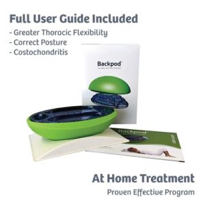 Backpod (Authentic Original) - Premium Treatment for Neck, Upper Back and Headache Pain from hunching over Smartphones and Computers, Home Treatment Program for Costochondritis, Tietze Syndrome and Thoracic Stretching