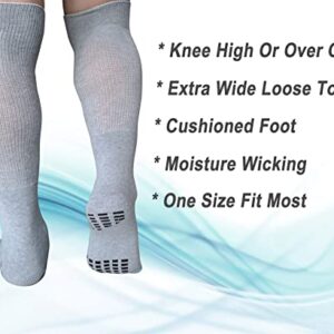 2 Pairs Walking Boot Socks for Orthopedic Walker Brace, Replacement Sock Liner Knee High Tube Socks Under Air Cam Walkers and Fracture Boot, Medical Air Cast Socks for Surgical Leg Cover