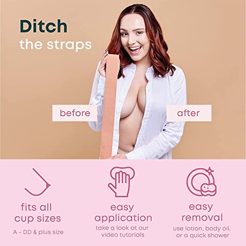 Chest Brace Achieve Chest Brace Lift & Contour | Sticky Body Tape Waterproof Sweat-Proof Bob Tape Cocoa