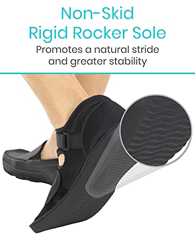 Vive Post Op Shoe - Lightweight Medical Walking Boot with Adjustable Strap - Orthopedic Recovery Cast Shoe for Post Surgery, Fractured Foot, Injured Toes, Stress Fracture, Sprains - Left or Right Foot