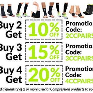 Crucial Compression Knee Sleeve (1 Pair) - Best Knee Braces for Knee Pain for Men & Women - Non-Slip Knee Support for Running, Weightlifting, Basketball, Gym, Workout, Sports