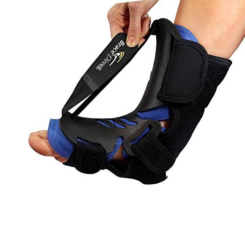 Brace Direct Hybrid Night Splint for Plantar Fasciitis- Adjustable, Padded, and Comfortable for Sleeping- Pain Relief from Plantar Fasciitis, Achilles Tendonitis, Drop Foot, Heel Pain