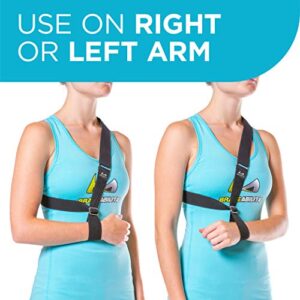 BraceAbility The Shoulder Sling - Patented Arm Support Strap and Waterproof Clavicle Immobilizer Brace for Broken Collarbone, Torn Rotator Cuff, Dislocation or AC Separation (Universal)