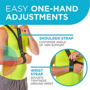 BraceAbility The Shoulder Sling - Patented Arm Support Strap and Waterproof Clavicle Immobilizer Brace for Broken Collarbone, Torn Rotator Cuff, Dislocation or AC Separation (Universal)