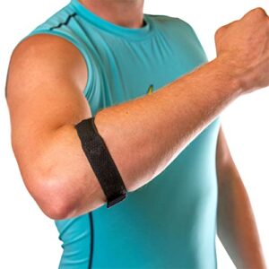 braceability epicondylitis brace | elbow strap for medial / lateral epicondyle pain and tendonitis arm compression support band for men or women (one size fits most)