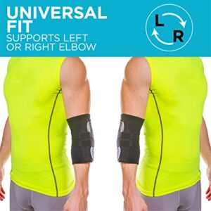 BraceAbility Cubital Tunnel Syndrome Brace - Ulnar Nerve Padded Elbow Splint for Sleeping and Daytime Support for Radial Neuropathy and Nerve Entrapment Treatment Pain-Relief and Recovery (Universal)