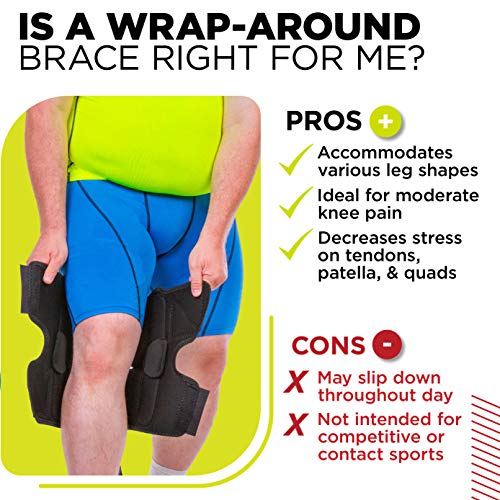 BraceAbility Obesity Hinged Knee Pain Brace - Overweight Men and Women's Wraparound Plus-Size Support for Osteoarthritis, Joint Pain, Ligament Weakness, Medial and Lateral Kneecap Instability (5XL)