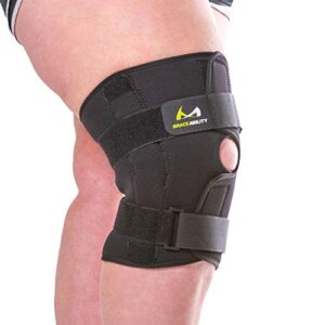 braceability plus size knee brace – bariatric hinged wraparound sleeve for extra-large legs and obese thighs to support meniscus tears, arthritis pain, tendonitis, ligament injuries and sprains (6xl)