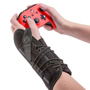 braceability gaming wrist brace – video game support guard for console, laptop, or pc computer keyboard and mouse gamer with repetitive strain injury (rsi) pain or carpal tunnel syndrome (left hand)