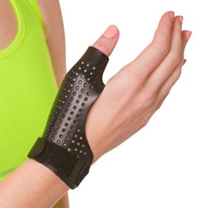 braceability hard plastic thumb splint | arthritis treatment brace to immobilize & stabilize cmc, basal and mcp joints for trigger thumb, tendonitis pain, sprains (medium – left hand)