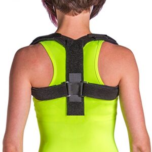 braceability posture corrector brace | upper back straightener to fix hunched, rounded or stooped shoulders, forward head and neck posture improvement at home or work (small)