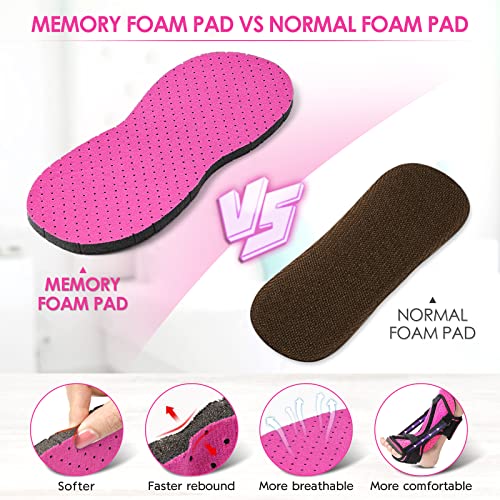 Plantar Fasciitis Night Splint: 2 Packs 2022 Upgraded Plantar Fasciitis Brace with Soft Memory Foam Pad | Ankle Brace for Plantar Fasciitis Relief Achilles Tendonitis Relief Foot Drop Heel Arch Pain Support for Women Pink