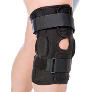 braceability torn meniscus rom knee brace – plus size hinged post surgery support with flexion extension control for hyperextension locking, ligament pcl or acl tears, osteoarthritis relief (4xl)