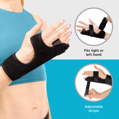 BraceAbility Ulnar Gutter Splint - Metacarpal Boxer Finger Fracture Treatment Brace for Broken, Jammed Pain Relief, Pinky and Ring Trigger, Mallet Finger Right or Left Hand Immobilization Support (S)