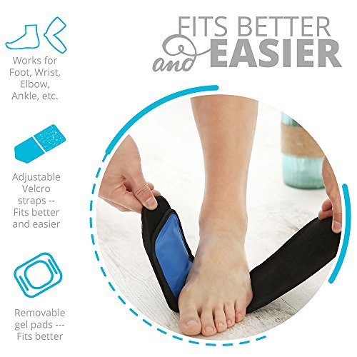 Cold & Hot Therapy Wrap, Reusable Gel Pack for Pain Relief. Great for Sprains, Muscle Pain, Bruises, Injuries, Etc. (Foot, Arm, Elbow, Ankle).