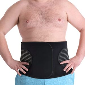 Hernia Belt for Men or Women - Plus Size Abdominal Binder Post Surgery Tummy Tuck Support Belts for Umbilical Hernias, Inguinal, Navel Belly Hernias, Hysterectomy, Postpartum with Stomach Pad (XXXL)