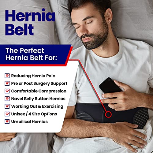 Hernia Belt for Men or Women - Plus Size Abdominal Binder Post Surgery Tummy Tuck Support Belts for Umbilical Hernias, Inguinal, Navel Belly Hernias, Hysterectomy, Postpartum with Stomach Pad (XXXL)