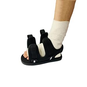 post op shoe for broken foot or toes, adjustable medical walking shoe for post surgery, surgical walking boot cast, medical boot with foot cast cover, soft sole, universal for left and right feet (1 pack)