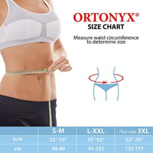 ORTONYX 10.25" Abdominal Binder for Men and Women/Postpartum Post-operative Post-surgery Wrap/Abdomen Navel Umbilical Hernia Support Belt / 524010 Black S/M