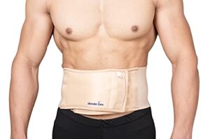 wonder care- umbilical hernia support belt abdominal binder for belly button hernias or navel hernias, hernia pain relief brace (l)…