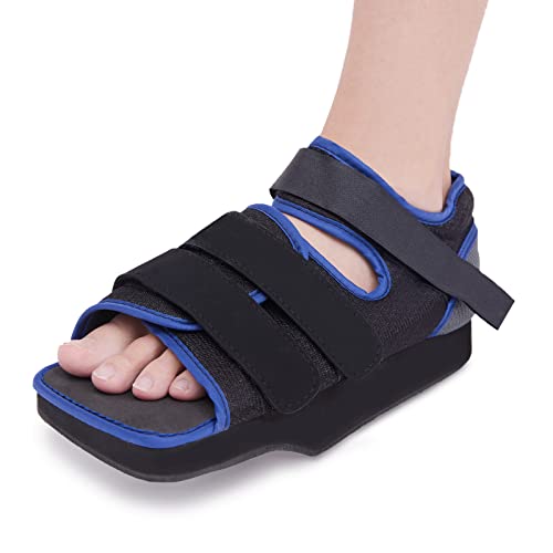 GHORTHOUD Offloading Post Op Shoe Forefoot Square Toe Foot Brace for Broken Toe Surgery Non Weight Medical Shoes for Men and Women（Medium）