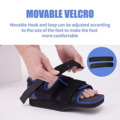 GHORTHOUD Offloading Post Op Shoe Forefoot Square Toe Foot Brace for Broken Toe Surgery Non Weight Medical Shoes for Men and Women（Medium）