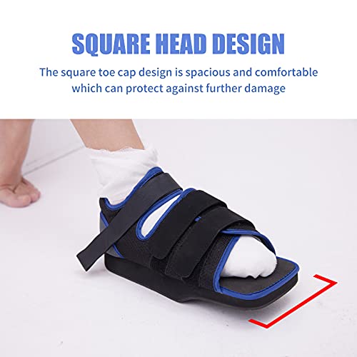 GHORTHOUD Offloading Post Op Shoe Forefoot Square Toe Foot Brace for Broken Toe Surgery Non Weight Medical Shoes for Men and Women（Medium）