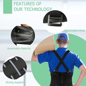 Back Brace Lumbar Back Support Belt for Women and Men , Lower Back Pain Relief Lumbar Support with Removable Suspender Straps , Lower Back Support for Heavy Lifting at Work,Moving and Warehouse Jobs 5XL(53"-65")