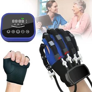 xuetao finger rehabilitation training robot gloves, finger splint braceability electric finger hand training for training finger flexion correction hand function recovery(color:right hand,size:small)