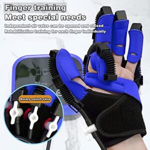 XUETAO Finger Rehabilitation Training Robot Gloves, Finger Splint Braceability Electric Finger Hand Training for Training Finger Flexion Correction Hand Function Recovery(Color:Right Hand,Size:Small)